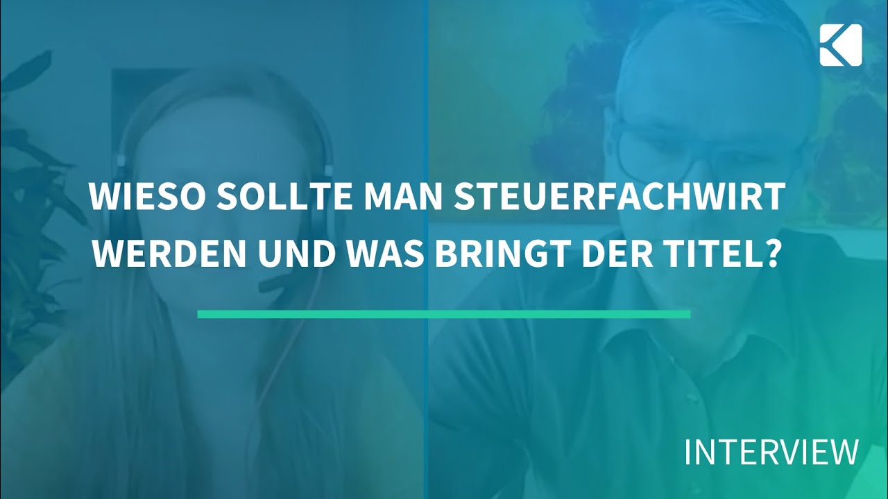 Video-Thumbnail mit dem Titel: ‚Wieso sollte man Steuerfachwirt werden und was bringt der Titel?