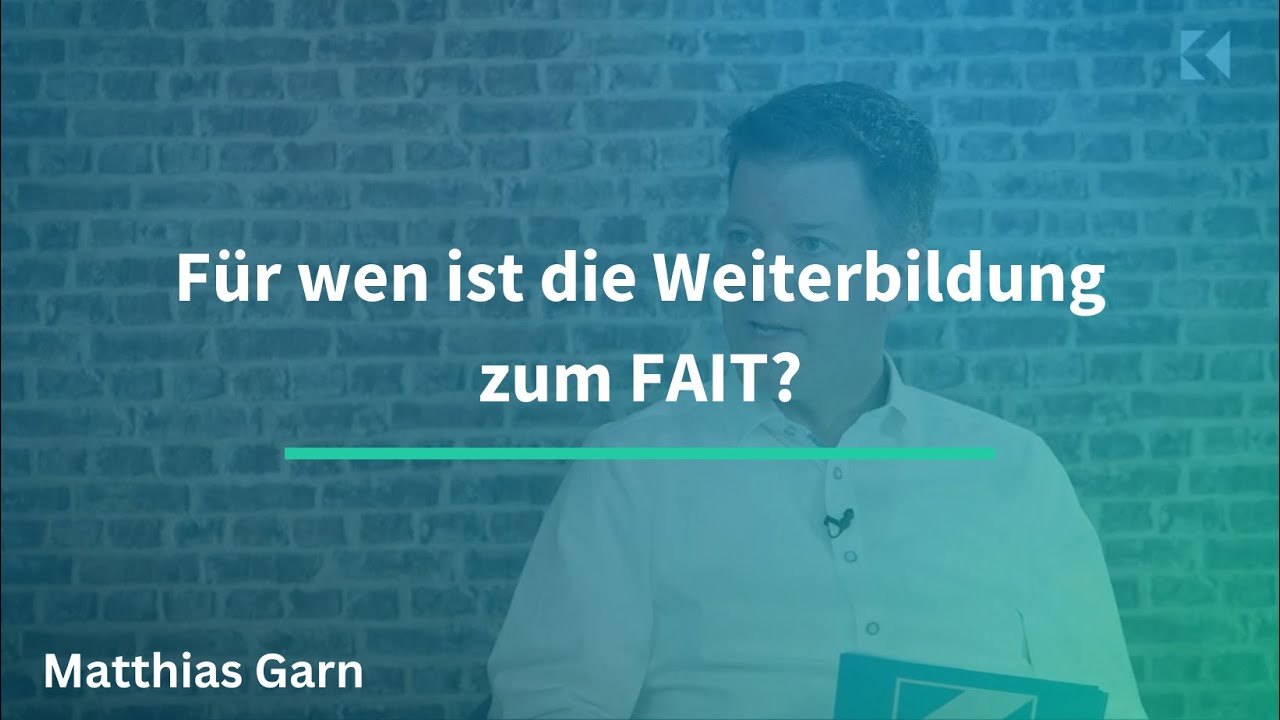 Video-Thumbnail mit dem Titel: ‚Für wen ist die Weiterbildung zum FAIT?‘ – Interview mit Matthias Garn.